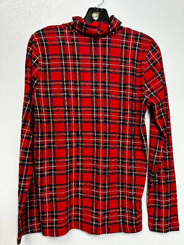 Top Long Sleeve Basic By J Crew O In Plaid, Size: M Modern Men's 