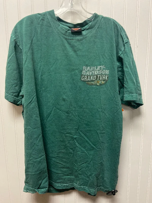 Top Short Sleeve By Harley Davidson In Teal, Size: L Tough Men's Tactical