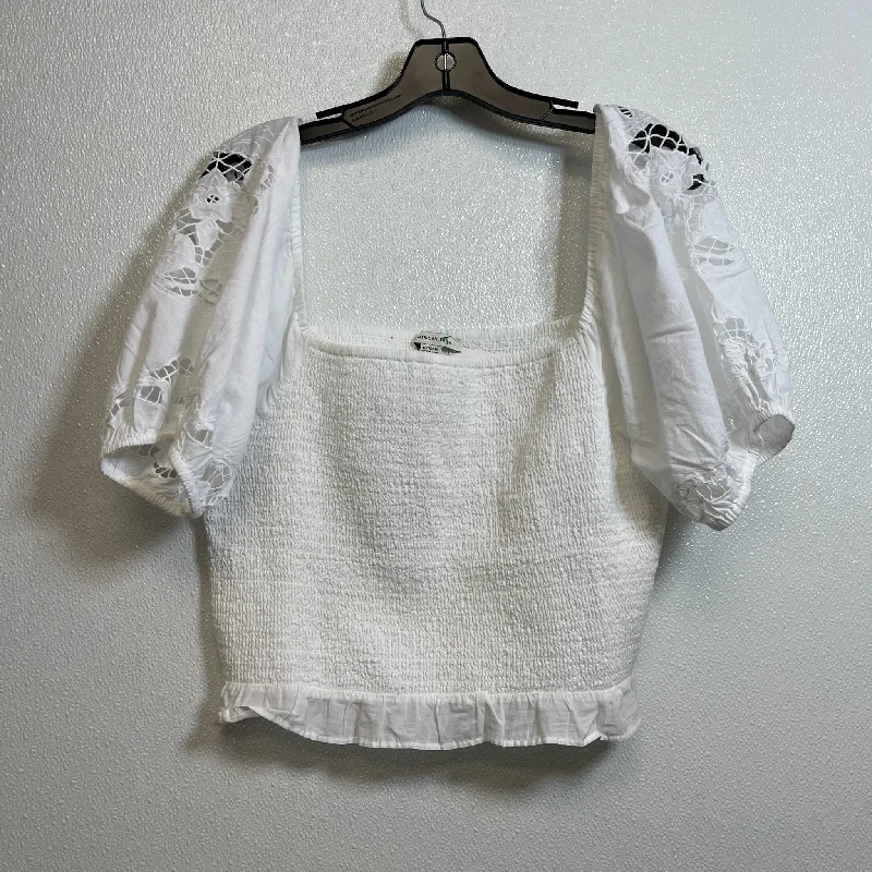 Top Short Sleeve By American Eagle In White, Size: Xl Unique Men's Patch