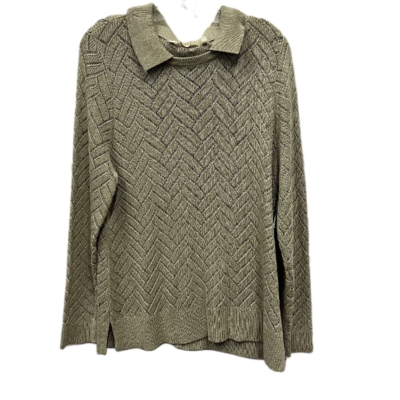 Top Long Sleeve By Soft Surroundings In Tan, Size: Xl Laid