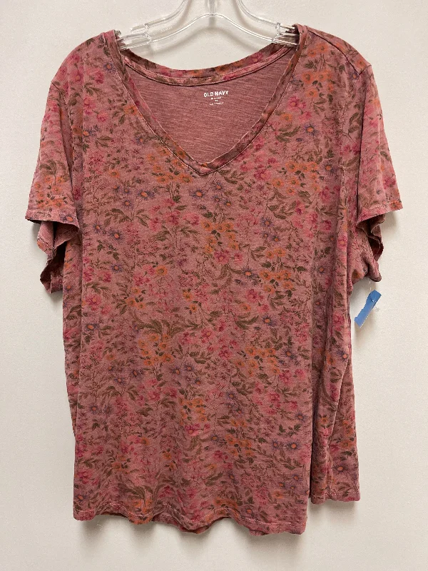 Top Short Sleeve By Old Navy In Floral Print, Size: 3x Dapper Men's Bow