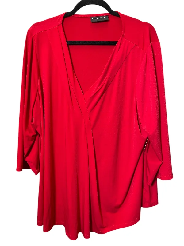 Top Long Sleeve By Lane Bryant In Red, Size: 3x Trendy Men's Bucket