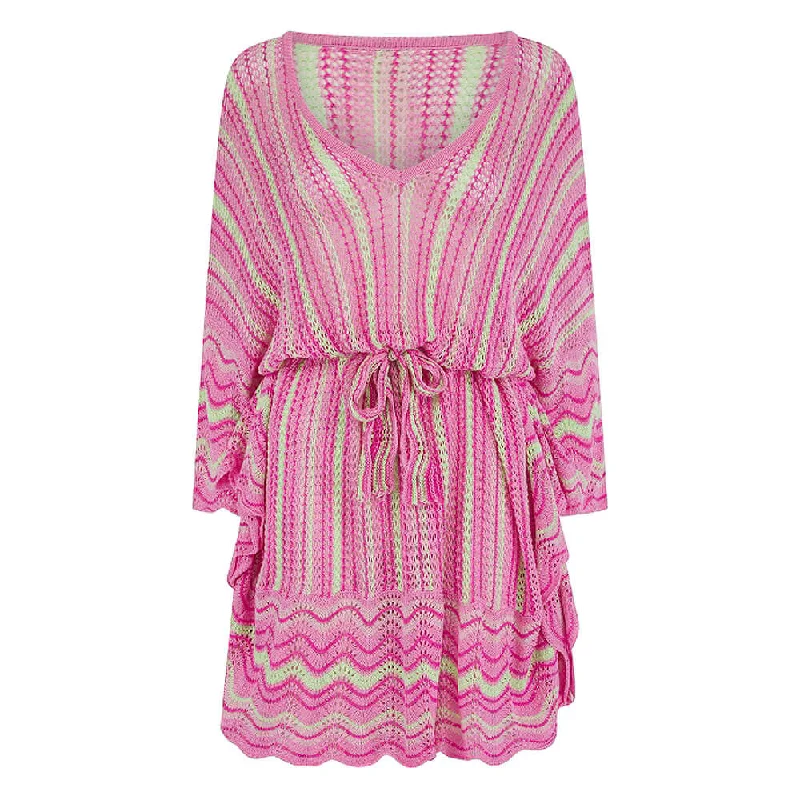 Pranella Paula Dress Kaftan Cover Up - Pink Lime Dynamic Men's Moto