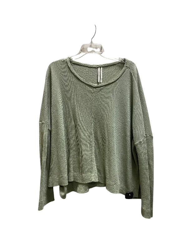 Top Long Sleeve By Anthropologie In Green, Size: M Relaxed Men's Beach