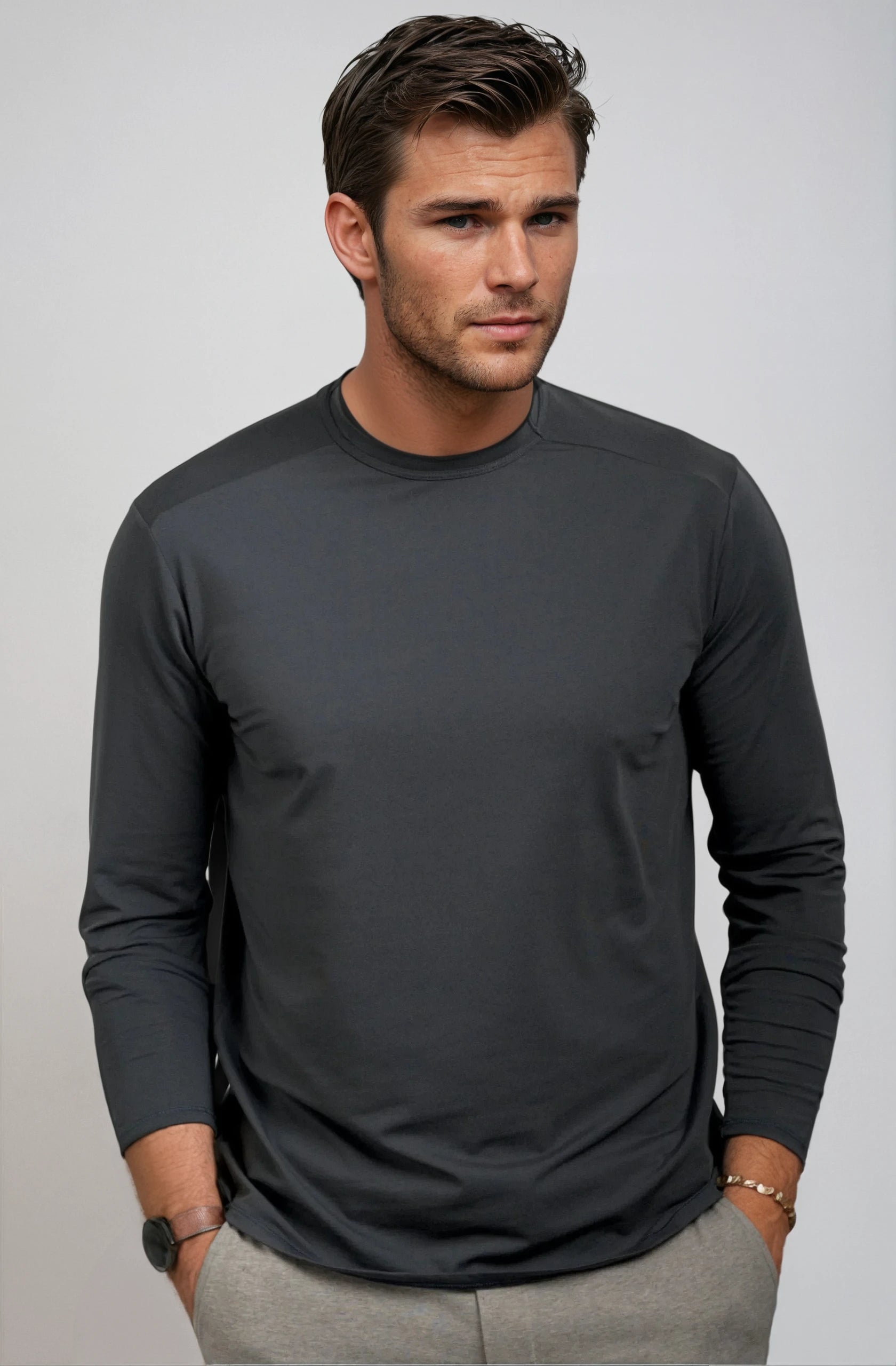 Buki + CINQO Long Sleeve T-Shirt - Blue Night Masculine Men's 