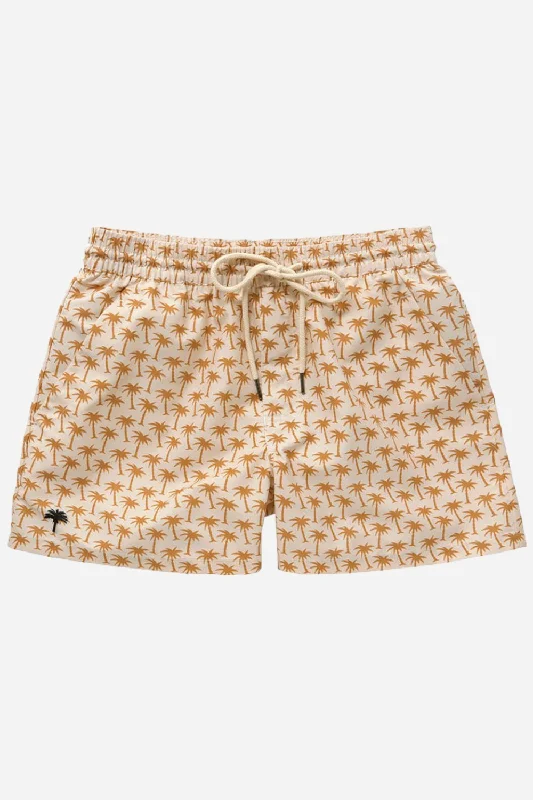 OAS Beige Palm Swim Trunks Artistic Men's Avant