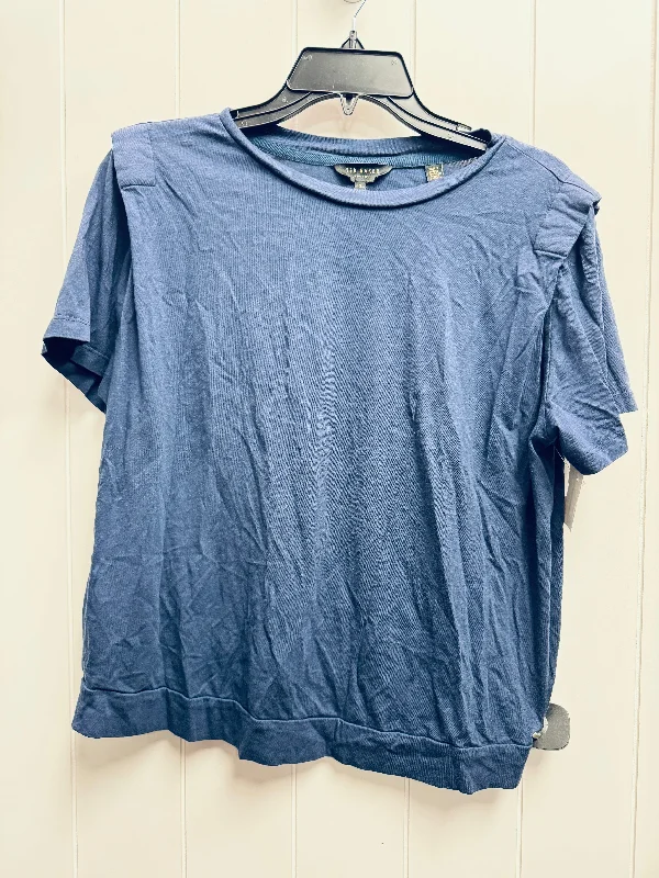 Top Short Sleeve By Ted Baker In Blue, Size: M Trendy Men's Bucket