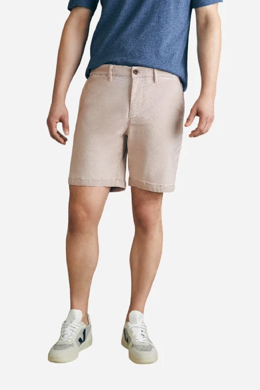 Faherty Coastline Stretch Chino Short 8" in Spring Quartz Elegant Men's Cashmere