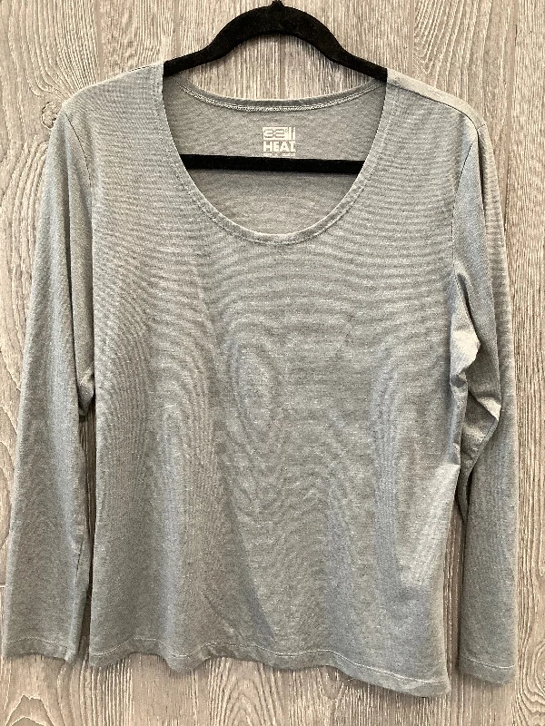 Athletic Top Long Sleeve Collar By 32 Degrees In Grey, Size: Xl Sleek Men's Metallic