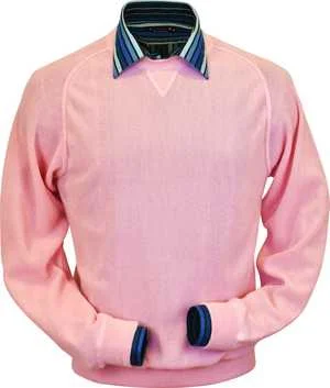 Peru Unlimited - Baby Alpaca Sweatshirt in Pink Sophisticated Men's French