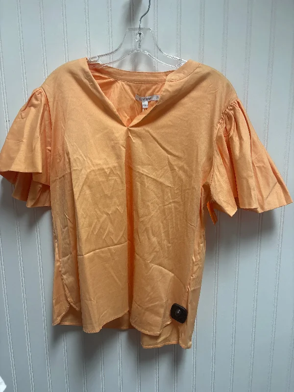 Top Short Sleeve By Chicos In Orange, Size: M Hip Men's Urban