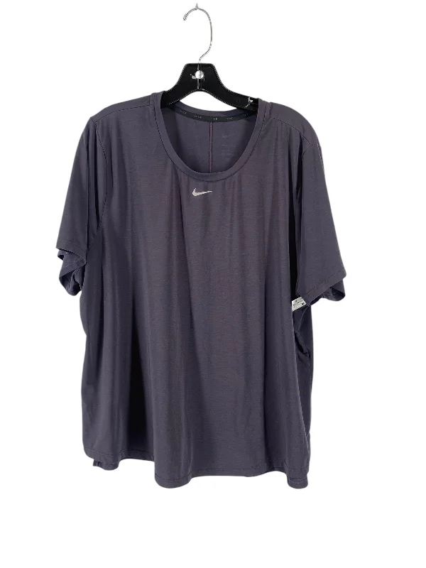 Athletic Top Short Sleeve By Nike Apparel In Grey, Size: M Masculine Men's 