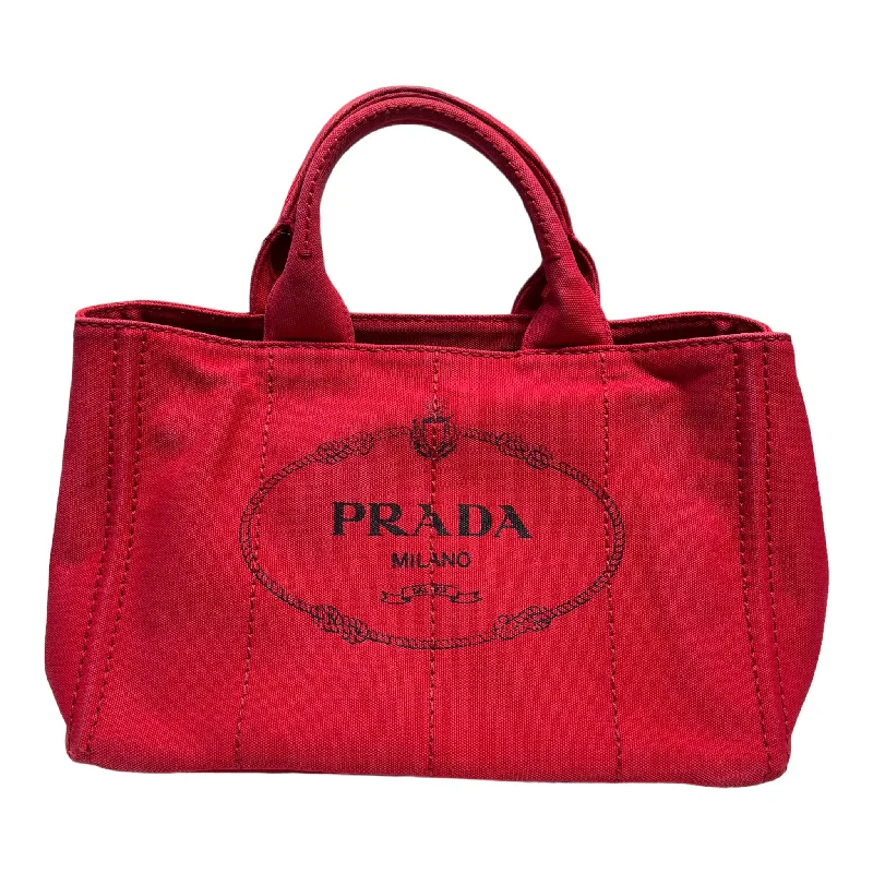 PRADA/Hand Bag/Cotton/RED/ Trendy Men's Oversized