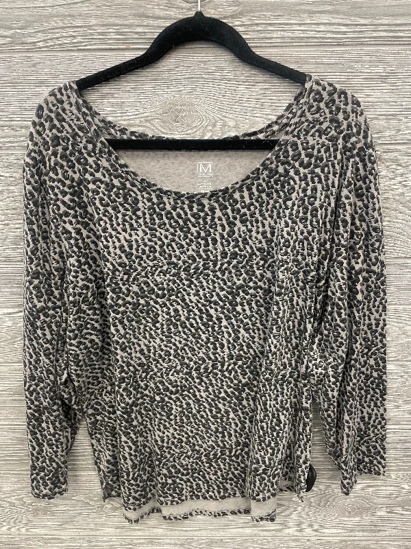 Top Long Sleeve By Massini In Animal Print, Size: 3x Practical Men's Multi