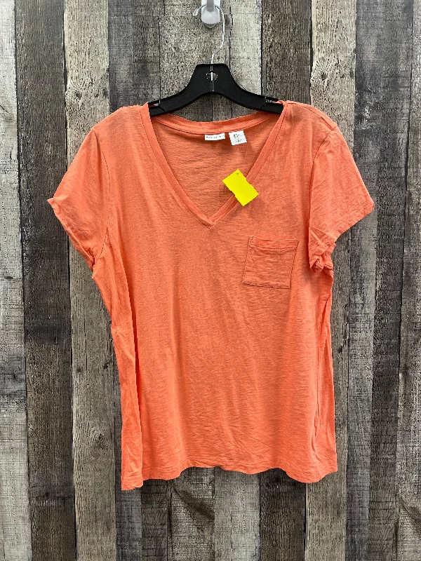 Top Short Sleeve By Max Studio In Orange, Size: Xl Luxurious Men's High