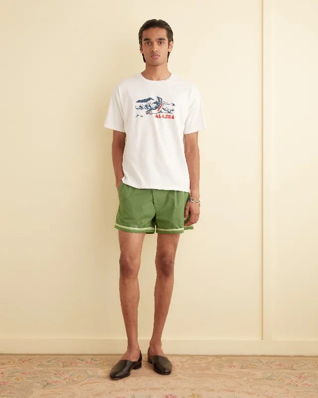 Top Sheet Boxers - Green Casual Men's Short