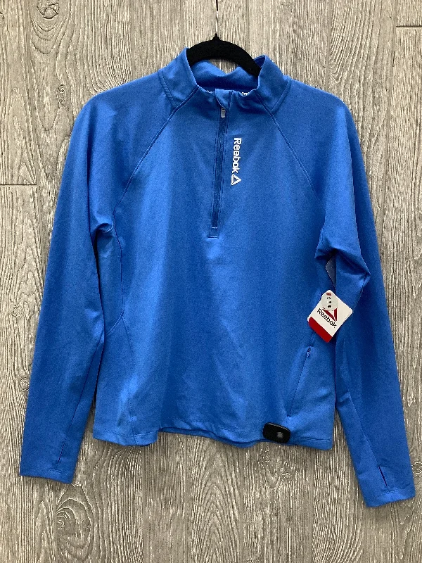 Athletic Top Long Sleeve Collar By Reebok In Blue, Size: Xl Sleek Men's Contemporary 