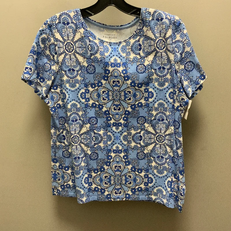 Top Short Sleeve By Talbots In Blue, Size: Petite L Sharp Men's Italian