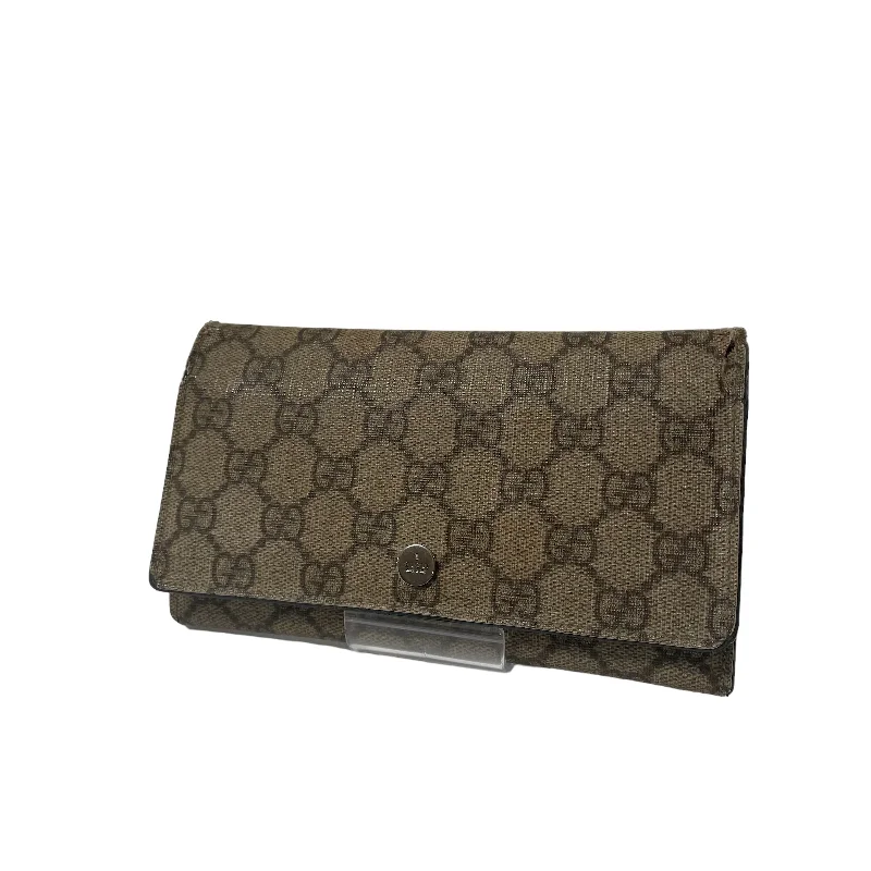 GUCCI/Long Wallet/L/Cotton/CRM/BLUE INSIDE Refined Men's Classic 