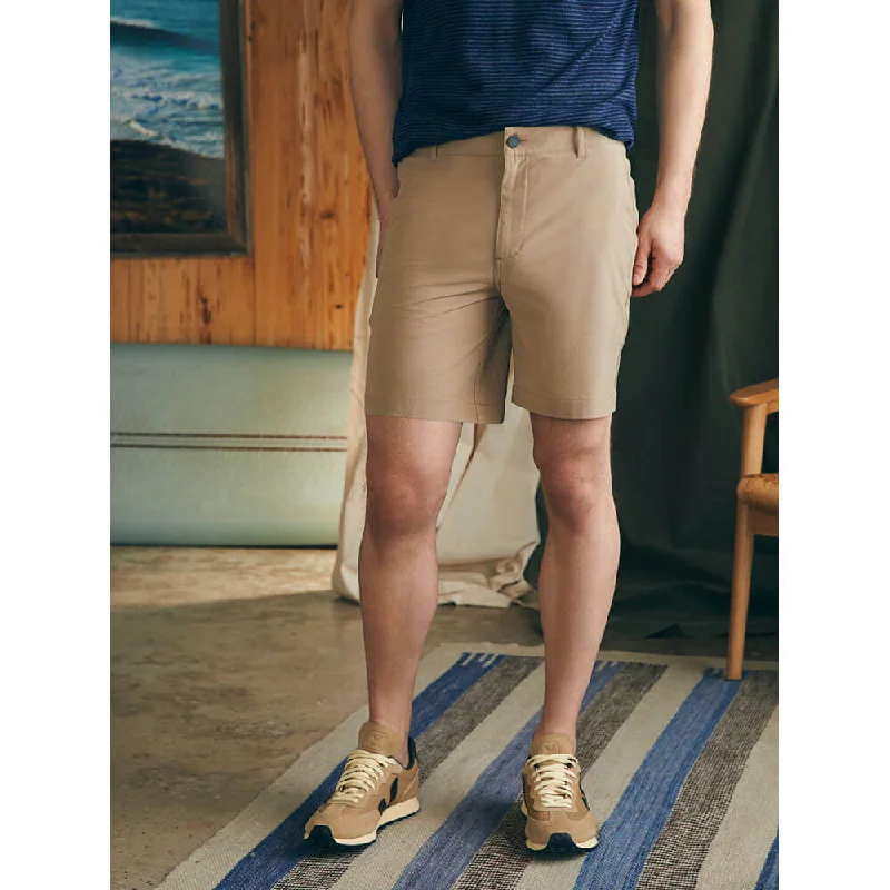 Faherty 7-Inch Belt Loop All Day Shorts - Khaki Stylish Men's Tropical 