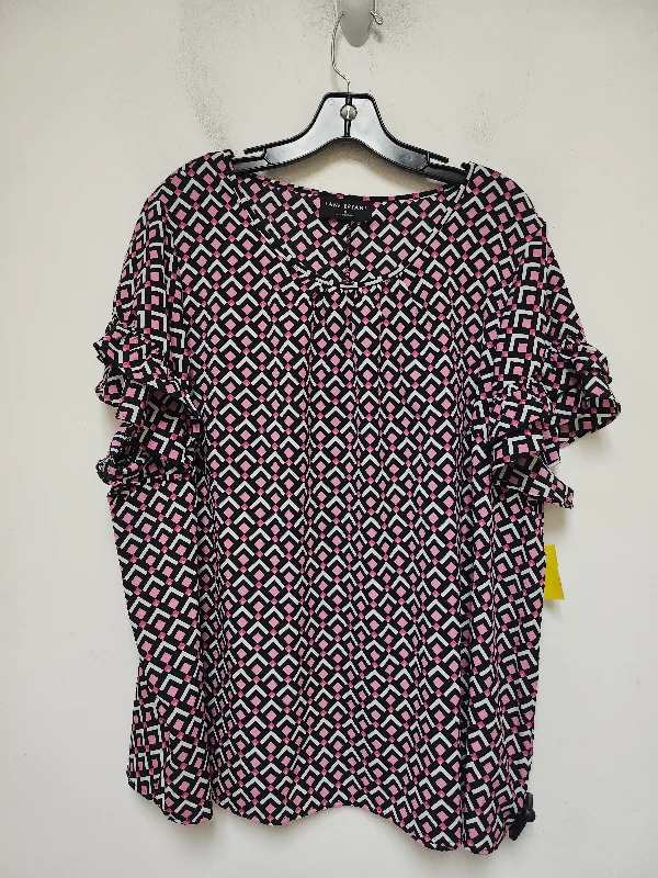 Top Short Sleeve By Lane Bryant In Black & Pink, Size: 2x Refined Men's Hand