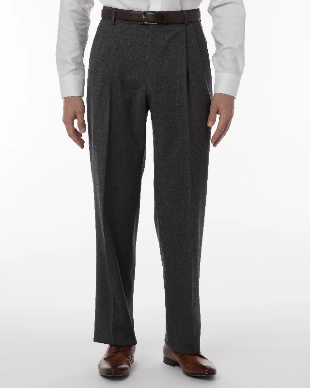 Ballin Pants - Manchester Super 120's Gabardine - Mid Grey Preppy Men's College