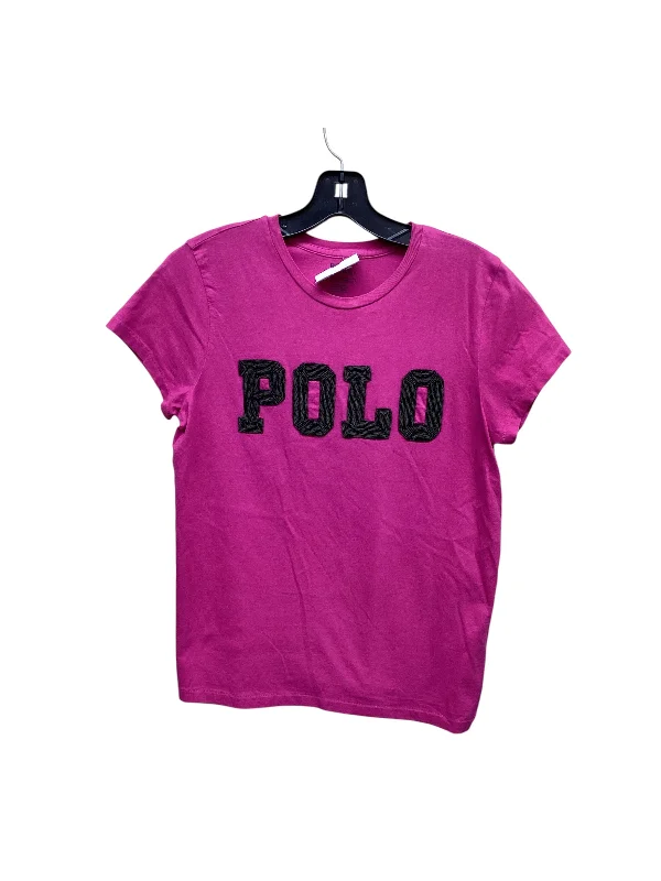 Top Short Sleeve By Polo Ralph Lauren In Pink, Size: S Refined Men's Velvet