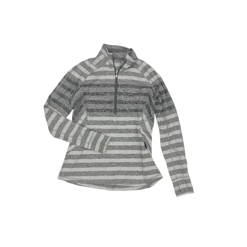 Athletic Top Ls Collar By Lululemon In Grey, Size:L Adventure