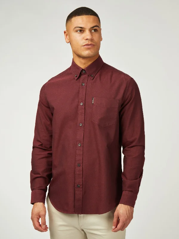 Signature Oxford Long Sleeve - Wine Youthful Men's Pop