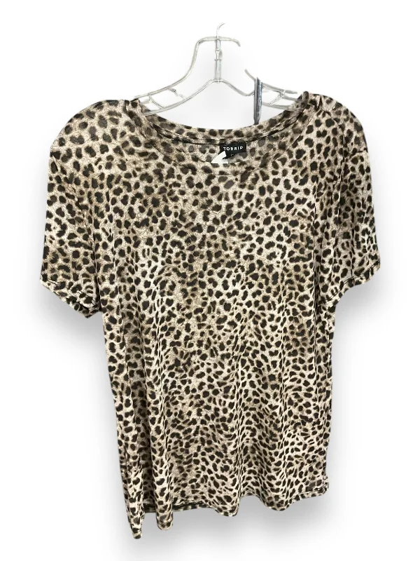 Top Short Sleeve By Torrid In Leopard Print, Size: 2x Artistic Men's Hand