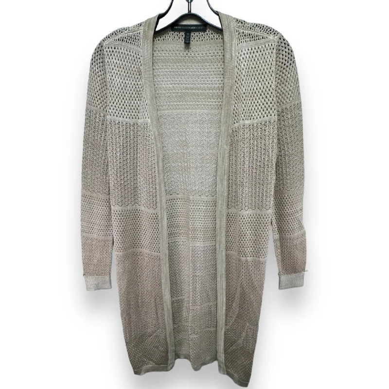 Sweater Cardigan By White House Black Market In Tan, Size: Xs Polished Men's Silk