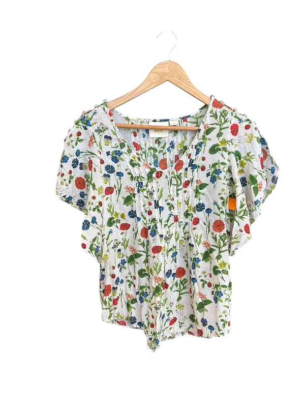 Top Short Sleeve By Maeve In Floral Print, Size: Xs Unique Men's Patch