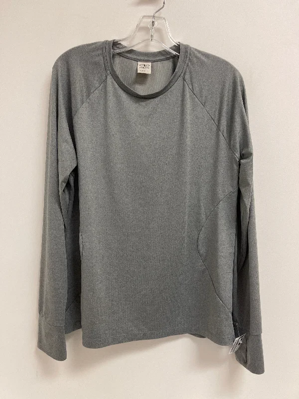 Athletic Top Long Sleeve Crewneck By Athletic Works In Grey, Size: Xl Earthy Men's Sustainable 