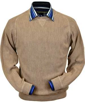 Peru Unlimited - Baby Alpaca Sweatshirt in Oatmeal Heather Bohemian Men's Free