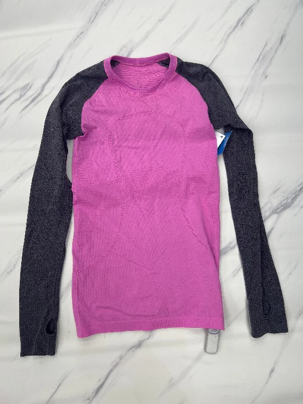 Athletic Top Long Sleeve Crewneck By Lululemon In Pink, Size: 4 Cozy Men's Sherpa